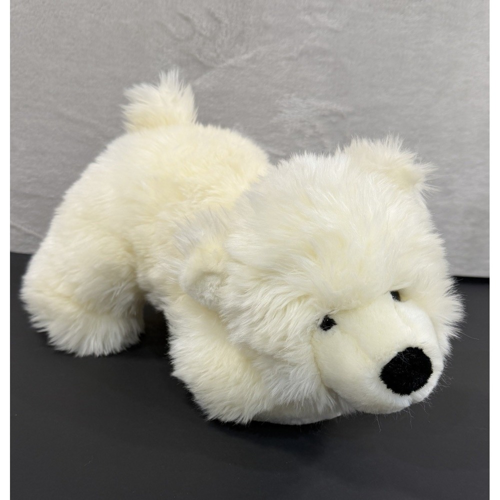 Vintage 1992 GUND Polar Bear Plush Whit Cream Stuffed Animal 14" Floppy